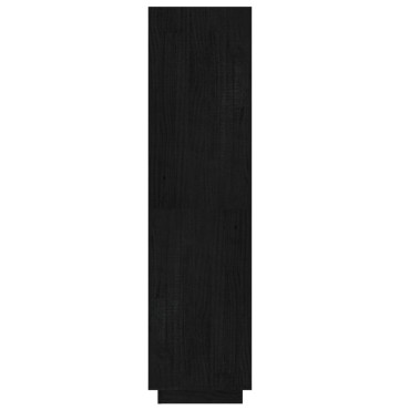 vidaXL Βιβλιοθήκη/Διαχωριστικό Χώρου Μαύρο 60x35x135cm Μασίφ Πεύκο 1 τεμ.