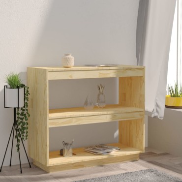 vidaXL Βιβλιοθήκη 80x35x71cm από Μασίφ Ξύλο Πεύκου 1 τεμ.