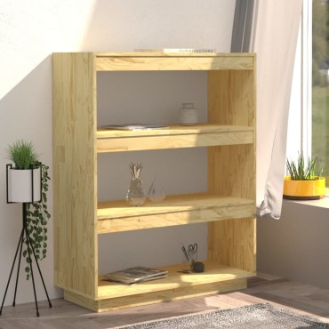 vidaXL Βιβλιοθήκη/Διαχωριστικό Χώρου 80x35x103cm Μασίφ Ξύλο Πεύκου 1 τεμ.