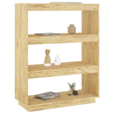 vidaXL Βιβλιοθήκη/Διαχωριστικό Χώρου 80x35x103cm Μασίφ Ξύλο Πεύκου 1 τεμ.