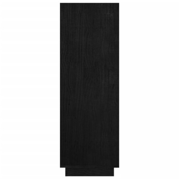 vidaXL Βιβλιοθήκη/Διαχωριστικό Χώρου Μαύρο 80x35x103cm Μασίφ Πεύκο 1 τεμ.