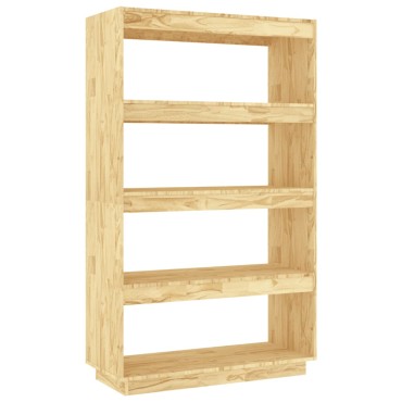 vidaXL Βιβλιοθήκη/Διαχωριστικό Χώρου 80x35x135cm Μασίφ Ξύλο Πεύκου 1 τεμ.