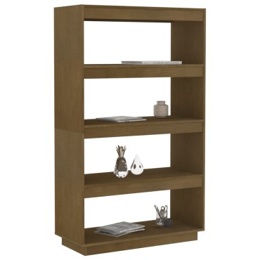 vidaXL Βιβλιοθήκη/Διαχωριστικό Χώρου Μελί 80x35x135cm Μασίφ Πεύκο 1 τεμ.