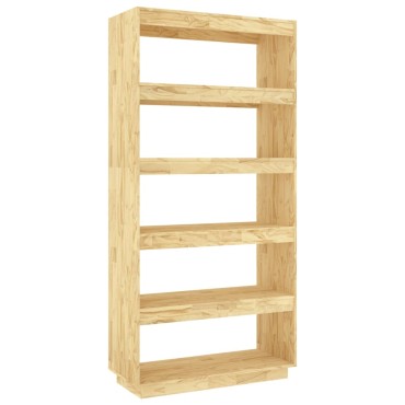 vidaXL Βιβλιοθήκη/Διαχωριστικό Χώρου 80x35x167cm Μασίφ Ξύλο Πεύκου 1 τεμ.