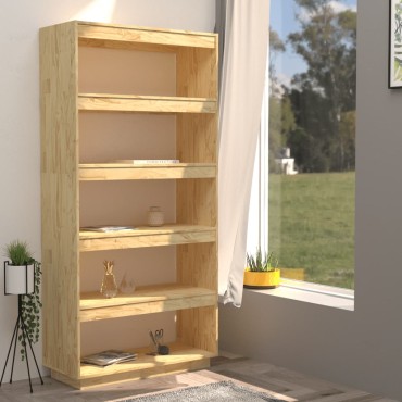 vidaXL Βιβλιοθήκη/Διαχωριστικό Χώρου 80x35x167cm Μασίφ Ξύλο Πεύκου 1 τεμ.