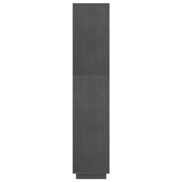 vidaXL Βιβλιοθήκη/Διαχωρ. Χώρου Γκρι 80x35x167cm Μασίφ Ξύλο Πεύκου 1 τεμ.