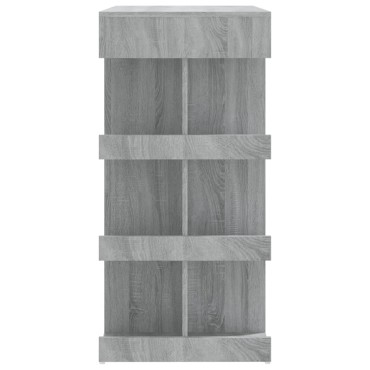 vidaXL Τραπέζι Μπαρ με Ράφια Γκρι Sonoma 100x50x101,5cm 1 τεμ.