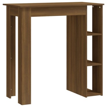 vidaXL Τραπέζι Κονσόλα με Ράφι Καφέ Δρυς 102x50x103,5cm Επεξεργ. Ξύλο 1 τεμ.
