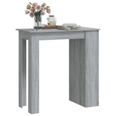 vidaXL Τραπέζι Μπαρ με Ράφια Sonoma Δρυς 102x50x103,5cm Επεξεργ. Ξύλο 1 τεμ.