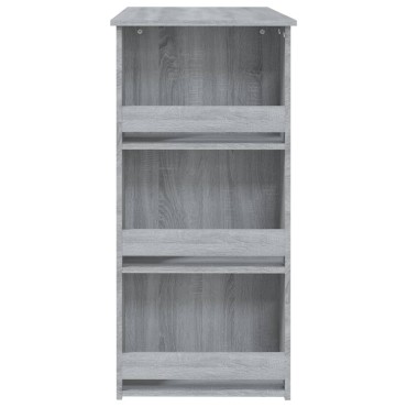 vidaXL Τραπέζι Μπαρ με Ράφια Sonoma Δρυς 102x50x103,5cm Επεξεργ. Ξύλο 1 τεμ.