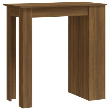 vidaXL Τραπέζι Μπαρ με Ράφια Sonoma Δρυς 102x50x103,5cm Επεξ. Ξύλο 1 τεμ.