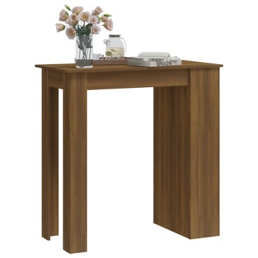 vidaXL Τραπέζι Μπαρ με Ράφια Sonoma Δρυς 102x50x103,5cm Επεξ. Ξύλο 1 τεμ.