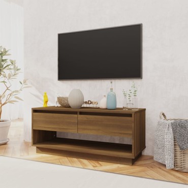 vidaXL Έπιπλο Τηλεόρασης Καπνιστή Δρυς 102x41x44cm Επεξεργασμένο Ξύλο