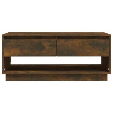 vidaXL Τραπεζάκι Σαλονιού Καπνιστή Δρυς 102,5x55x44cm Επεξ. Ξύλο 1 τεμ.