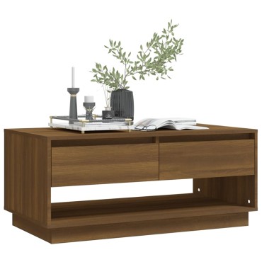 vidaXL Τραπεζάκι Σαλονιού Καφέ Δρυς 102x55x44cm Επεξεργασμένο Ξύλο 1 τεμ.