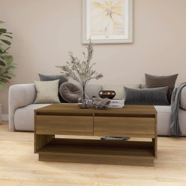 vidaXL Τραπεζάκι Σαλονιού Καφέ Δρυς 102x55x44cm Επεξεργασμένο Ξύλο 1 τεμ.