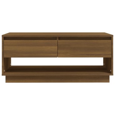 vidaXL Τραπεζάκι Σαλονιού Καφέ Δρυς 102x55x44cm Επεξεργασμένο Ξύλο 1 τεμ.