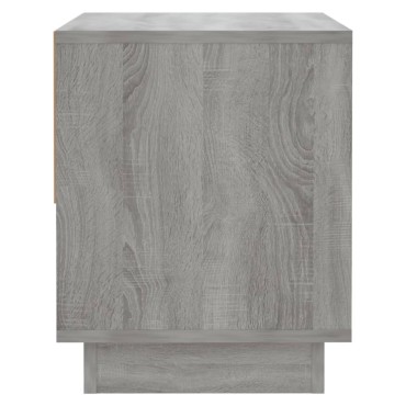 vidaXL Κομοδίνα 2 τεμ. Γκρι Sonoma 45x34x44cm από Επεξεργασμένο Ξύλο