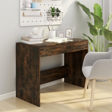 vidaXL Γραφείο Καπνιστή Δρυς 101x50x76,5cm από Μοριοσανίδα 1 τεμ.