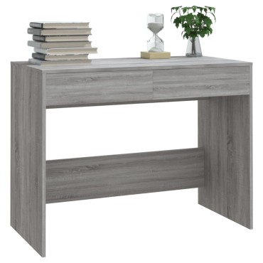 vidaXL Γραφείο Γκρι Sonoma 100x50x76,5cm από Επεξεργασμένο Ξύλο 1 τεμ.