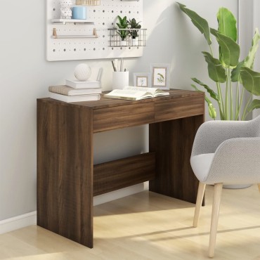 vidaXL Γραφείο Καφέ Δρυς 101x50x76,5cm από Επεξεργασμένο Ξύλο 1 τεμ.