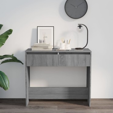 vidaXL Τραπέζι Κονσόλα Γκρι Sonoma 89x41x76,5cm Επεξεργασμένο Ξύλο 1 τεμ.