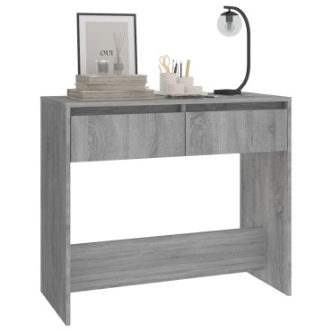 vidaXL Τραπέζι Κονσόλα Γκρι Sonoma 89x41x76,5cm Επεξεργασμένο Ξύλο 1 τεμ.