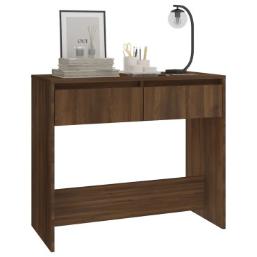 vidaXL Τραπέζι Κονσόλα Καφέ Δρυς 89x41x76,5cm Επεξεργασμένο Ξύλο 1 τεμ.