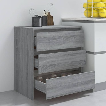 vidaXL Μπουφές Γκρι Sonoma 70x41x75cm από Επεξεργασμένο Ξύλο 1 τεμ.