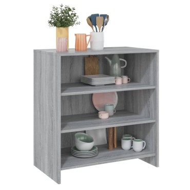 vidaXL Ραφιέρα Γκρι Sonoma 70x40,5x75cm από Μοριοσανίδα 1 τεμ.