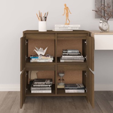 vidaXL Μπουφές Καφέ Δρυς 70x41x75cm από Επεξεργασμένο Ξύλο 1 τεμ.
