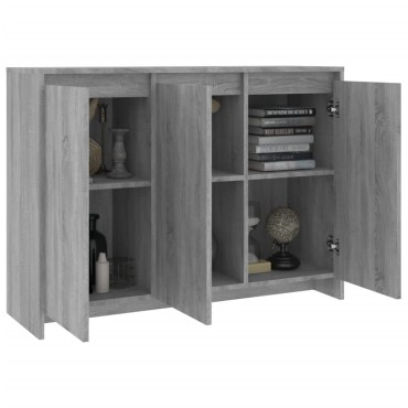 vidaXL Μπουφές Γκρι Sonoma 102x33x75cm από Επεξεργασμένο Ξύλο 1 τεμ.