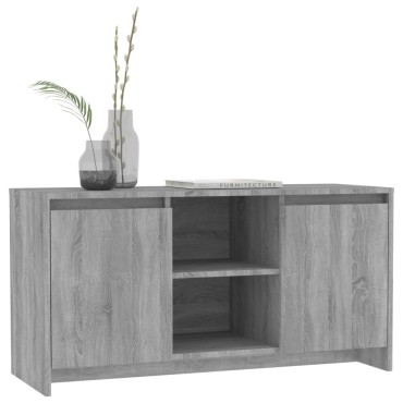 vidaXL Έπιπλο Τηλεόρασης Γκρι Sonoma 102x37,5x52,5cm από Επεξ. Ξύλο