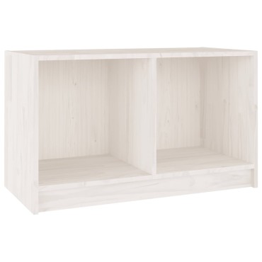 vidaXL Έπιπλο Τηλεόρασης Λευκό 70x33x42cm από Μασίφ Ξύλο Πεύκου