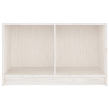 vidaXL Έπιπλο Τηλεόρασης Λευκό 70x33x42cm από Μασίφ Ξύλο Πεύκου