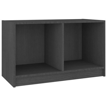 vidaXL Έπιπλο Τηλεόρασης Γκρι 70x33x42cm από Μασίφ Ξύλο Πεύκου