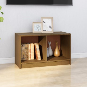 vidaXL Έπιπλο Τηλεόρασης Μελί 70x33x42cm από Μασίφ Ξύλο Πεύκου