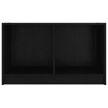 vidaXL Έπιπλο Τηλεόρασης Μαύρο 70x33x42cm από Μασίφ Ξύλο Πεύκου