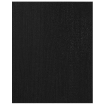 vidaXL Έπιπλο Τηλεόρασης Μαύρο 70x33x42cm από Μασίφ Ξύλο Πεύκου