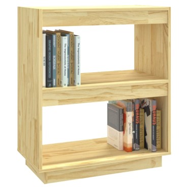 vidaXL Βιβλιοθήκη 60x35x71cm από Μασίφ Ξύλο Πεύκου 1 τεμ.