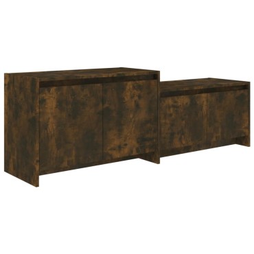 vidaXL Έπιπλο Τηλεόρασης Καπνιστή Δρυς 146,5x35x50cm Επεξεργ. Ξύλο