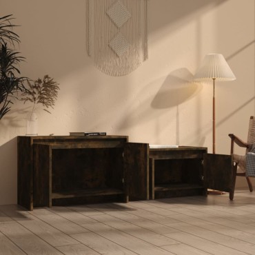 vidaXL Έπιπλο Τηλεόρασης Καπνιστή Δρυς 146,5x35x50cm Επεξεργ. Ξύλο