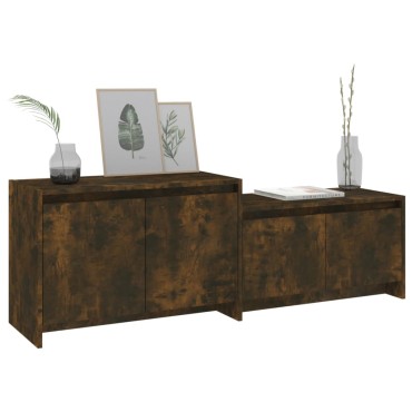 vidaXL Έπιπλο Τηλεόρασης Καπνιστή Δρυς 146,5x35x50cm Επεξεργ. Ξύλο