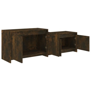 vidaXL Έπιπλο Τηλεόρασης Καπνιστή Δρυς 146,5x35x50cm Επεξεργ. Ξύλο
