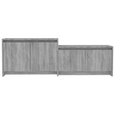 vidaXL Έπιπλο Τηλεόρασης Γκρι Sonoma 146,5x35x50cm Επεξεργ. Ξύλο