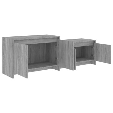 vidaXL Έπιπλο Τηλεόρασης Γκρι Sonoma 146,5x35x50cm Επεξεργ. Ξύλο