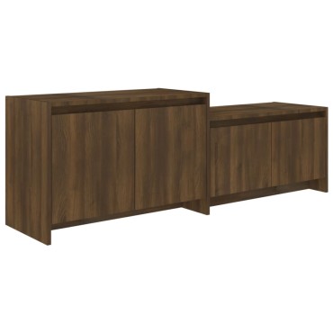 vidaXL Έπιπλο Τηλεόρασης Καφέ Δρυς 146,5x35x50cm από Επεξεργ. Ξύλο