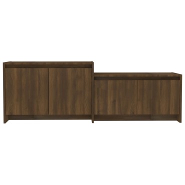 vidaXL Έπιπλο Τηλεόρασης Καφέ Δρυς 146,5x35x50cm από Επεξεργ. Ξύλο