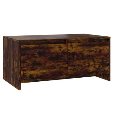 vidaXL Τραπεζάκι Σαλονιού Καπνιστή Δρυς 90x50x41,5cm Επεξ. Ξύλο 1 τεμ.