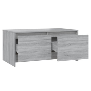 vidaXL Τραπεζάκι Σαλονιού Γκρι Sonoma 90x50x41,5cm Επεξ. Ξύλο 1 τεμ.